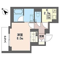 アミコート東山 1Kの間取図画像