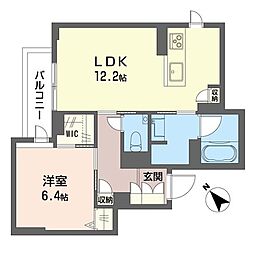 アミコート東山 1LDKの間取図画像