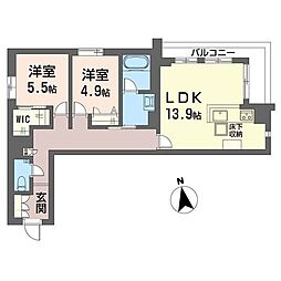 マルソボニート 2LDKの間取図画像