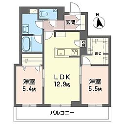 マルソボニート 2LDKの間取図画像