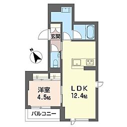 メゾンポラリス矢口 1LDKの間取図画像