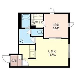 シャーメゾン麻生 1LDKの間取図画像