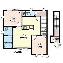 間取図画像 2LDK