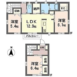 リトリーブ 3LDKの間取図画像