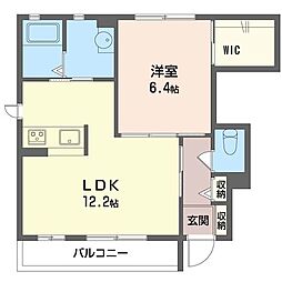 ルミエール湘南台 1LDKの間取図画像