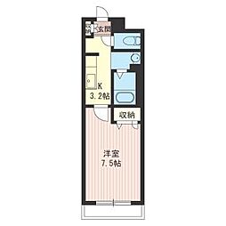 ノールヴィラージュ平塚 1Kの間取図画像