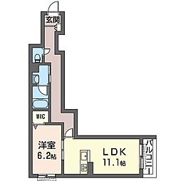 GranReveur 1LDKの間取図画像