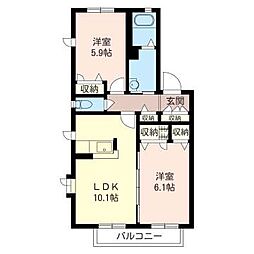 間取図画像 2LDK