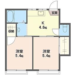 ハイツマリーナ 2Kの間取図画像