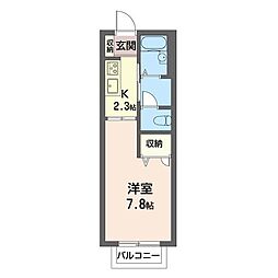 プログレスA 1Kの間取図画像