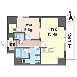 リブス本厚木 1LDKの間取図画像