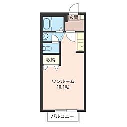 メゾン・ド・ソレイユ ワンルームの間取図画像