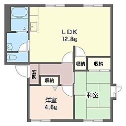 メゾン・ドゥ・リヴィエール 2LDKの間取図画像