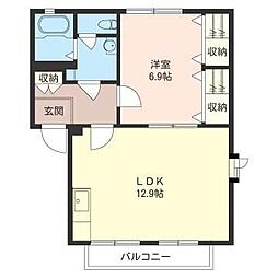 カーサ・シンゴ 1LDKの間取図画像