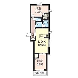 Felice 2LDKの間取図画像