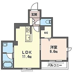 プレステージア 1LDKの間取図画像