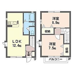 ステイタス1 2LDKの間取図画像