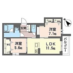 間取図画像 2LDK