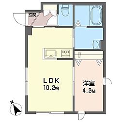 フェリーチェ 1LDKの間取図画像