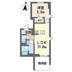 リニエール北浦和 1LDKの間取図画像