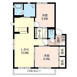 ＹＭＡ−0 1階2LDKの間取り