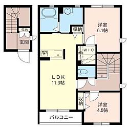 スタンザA 2LDKの間取図画像