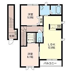 フォレストKB 2LDKの間取図画像