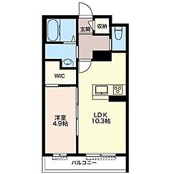 アバンダンスレジデンス 1LDKの間取図画像