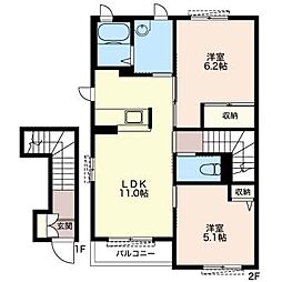 シャーメゾンMAM1 2LDKの間取図画像