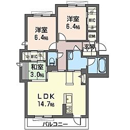 グラン・ブルー 3LDKの間取図画像