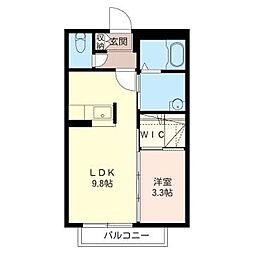 ｃｏｕｒｔ　ｍｕ． 2階1LDKの間取り