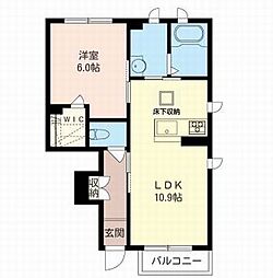 グレイスコート 1LDKの間取図画像