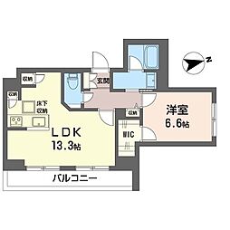 ノール　グリシーヌ 1階1LDKの間取り