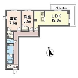 KAEDE 2LDKの間取図画像