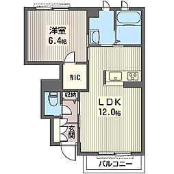ビューテラスK3 1LDKの間取図画像