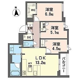 マーサ中板橋 3LDKの間取図画像
