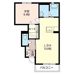 エミネンスハイツ見川 1LDKの間取図画像