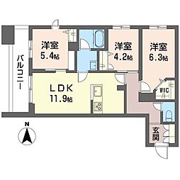 連 3LDKの間取図画像