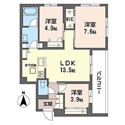 連 3LDKの間取図画像