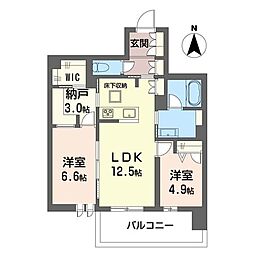 連 2SLDKの間取図画像