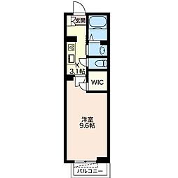 コーネルメゾン花園 1Kの間取図画像