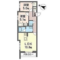 アドバンス 2LDKの間取図画像