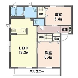 間取図画像 2LDK