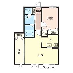 ボー・セジュール2番館 2LDKの間取図画像