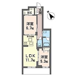 間取図画像 2LDK