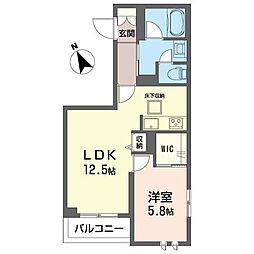 リラフォート西船橋 1LDKの間取図画像