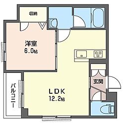 エシカル 2階1LDKの間取り