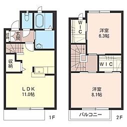 エクセル妙典 2LDKの間取図画像