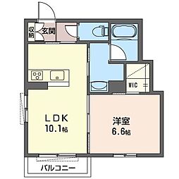 ソナーレ21 2階1LDKの間取り