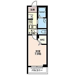 メゾンディアナ 1Kの間取図画像